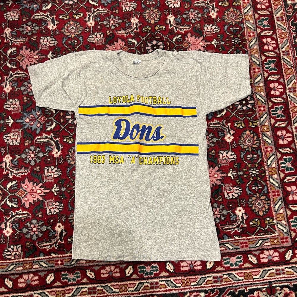 Vintage 80s Made in USA Champion shirt Loyola MD football championship